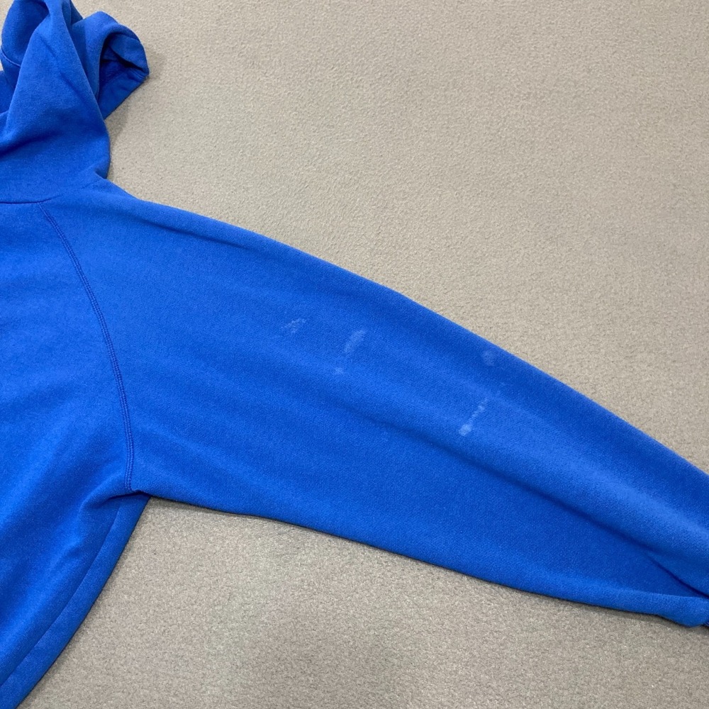 Vintage Adidas Trefoil Hoodie Mens Large Blue Red Embroidered Pullover READ - Picture 7 of 11